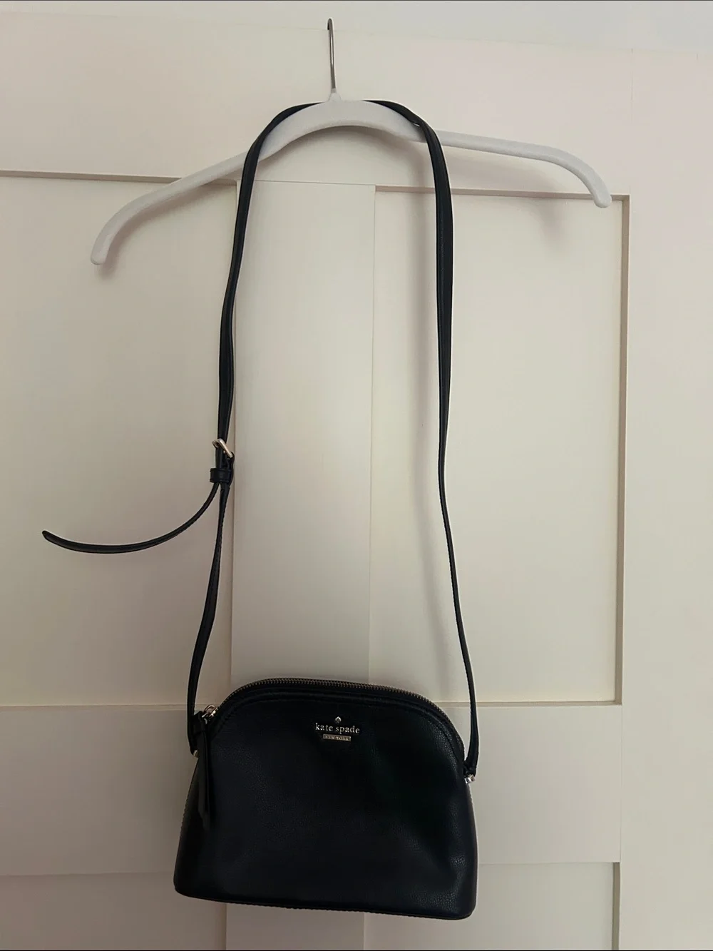 kate spade Black Leather Dome Crossbody Bag